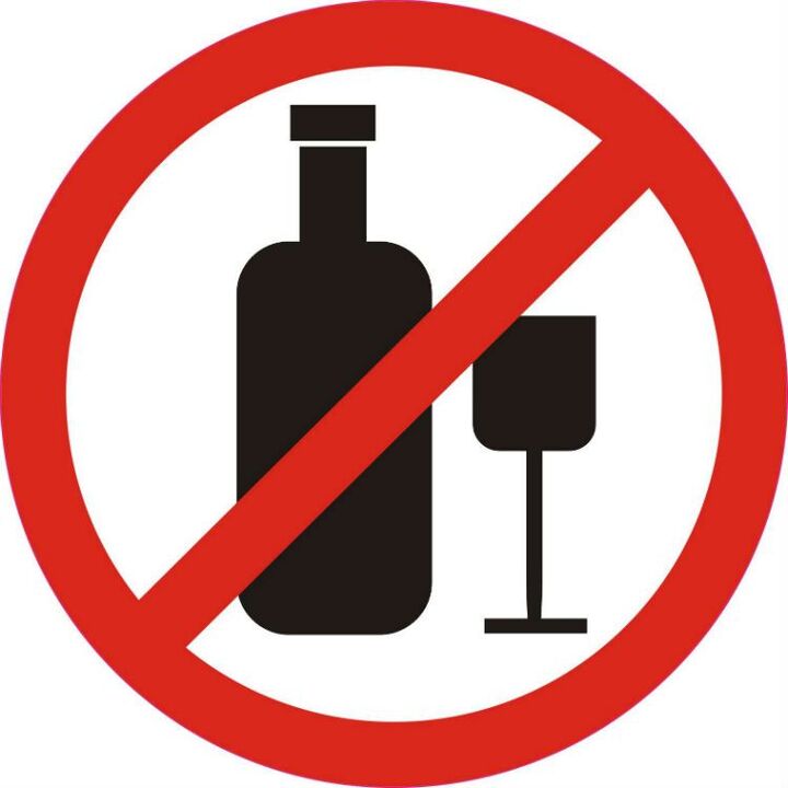 When treating prostatitis, a complete rejection of alcohol is necessary. 